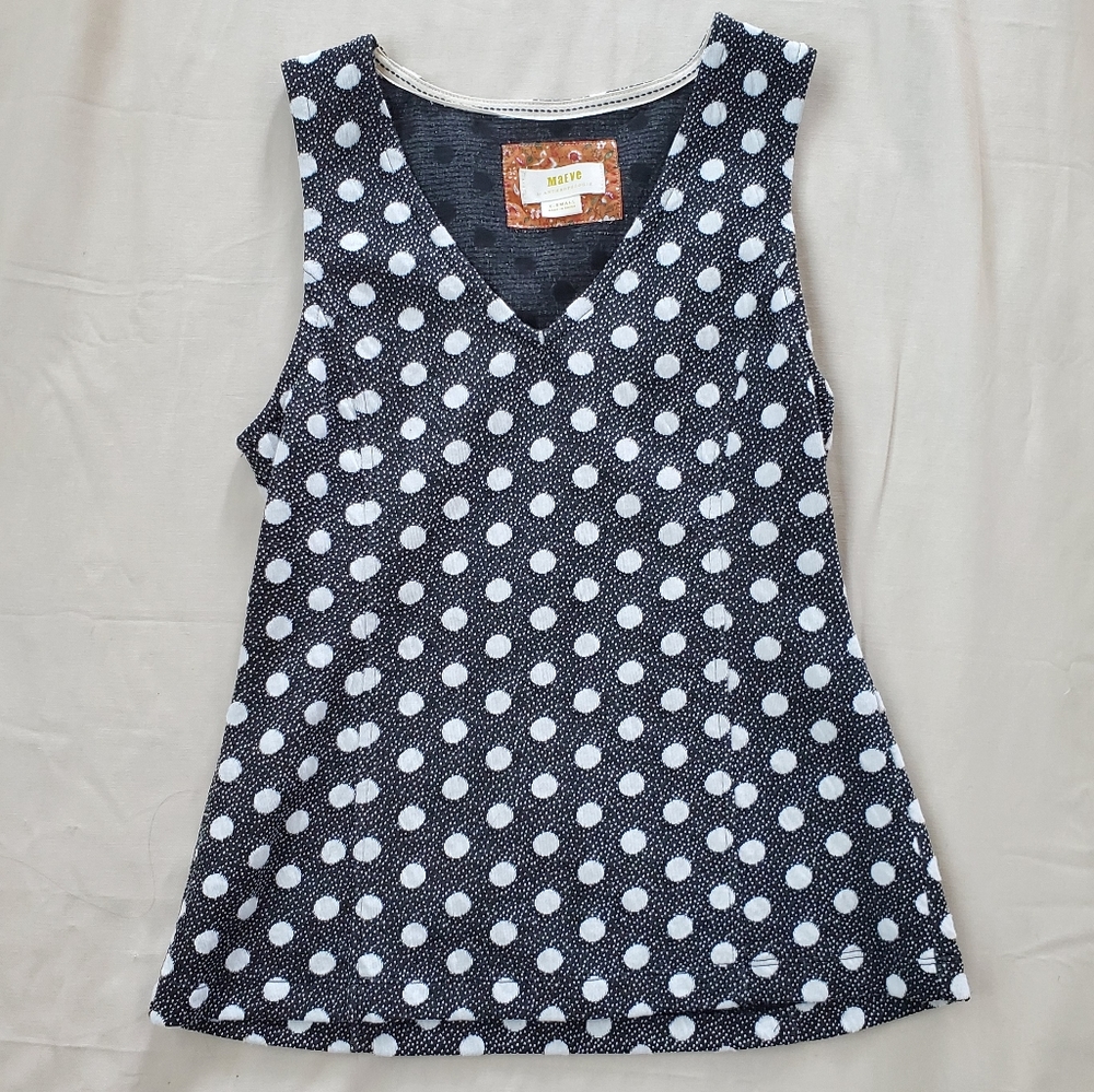 Anthropolgie Maeve | Polka Dot Knit Tank